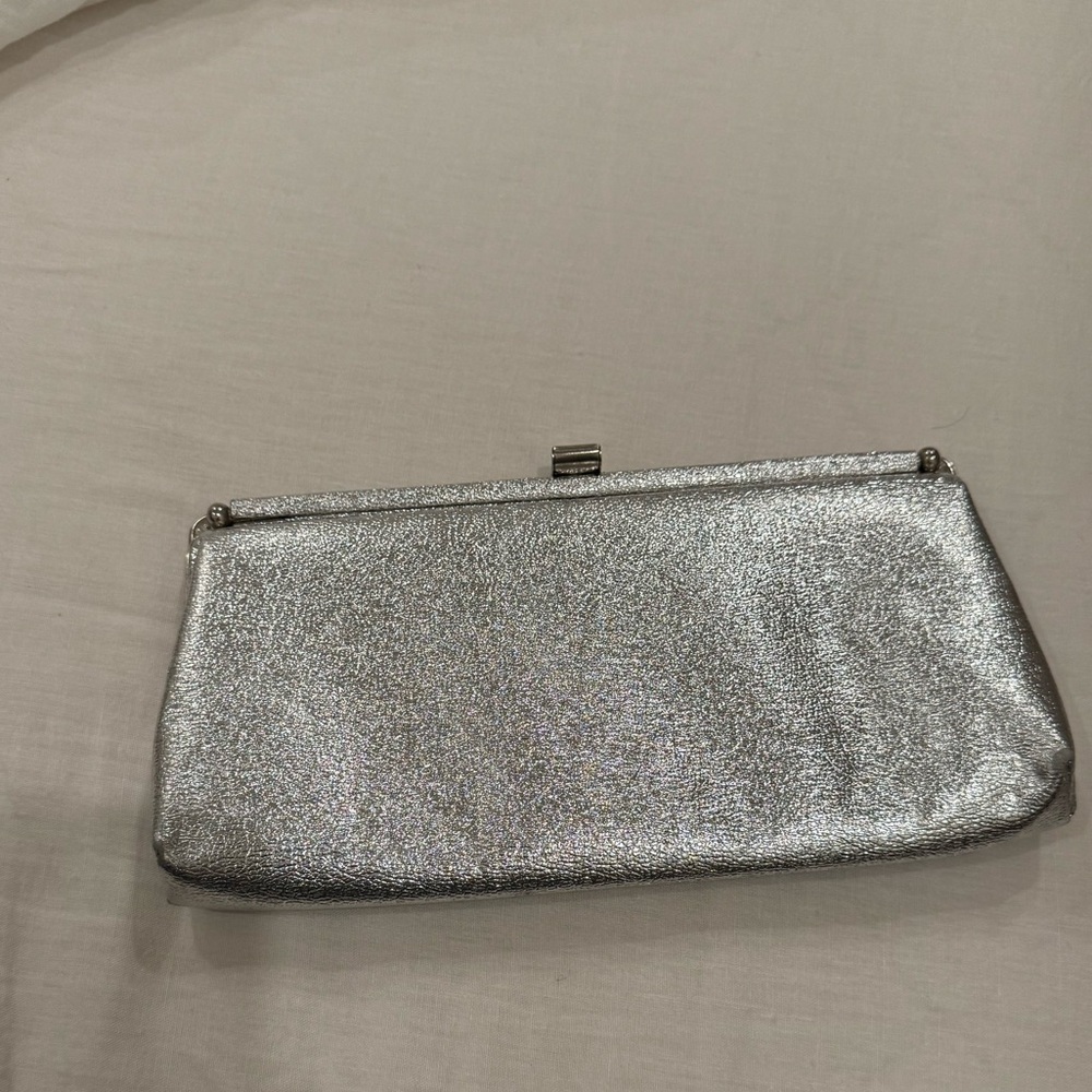 Silver vintage clutch